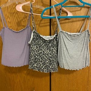 A&E cropped ribbed tank-Purple